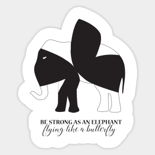 Elephant-Butterfly Sticker